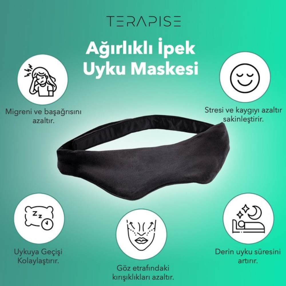 Terapise Ağırlıklı Ipek Uyku Maskesi - Uykuya Geçişi Hızlandırır, Başağrısı ve Migreni Hafifletir Masaj Ürünleri Fiyatı