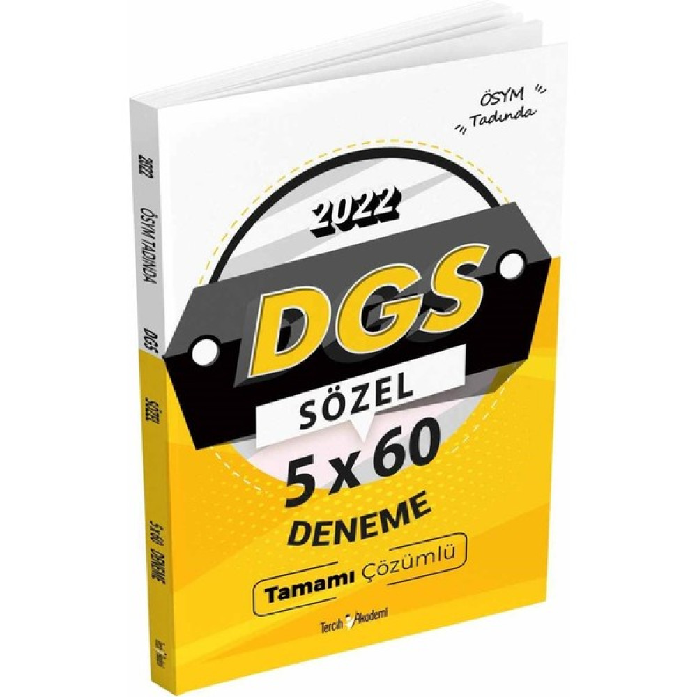 Tercih Akademi 2022 DGS Sözel 5 x 60 Deneme Tamamı Çözümlü DGS Fiyatı