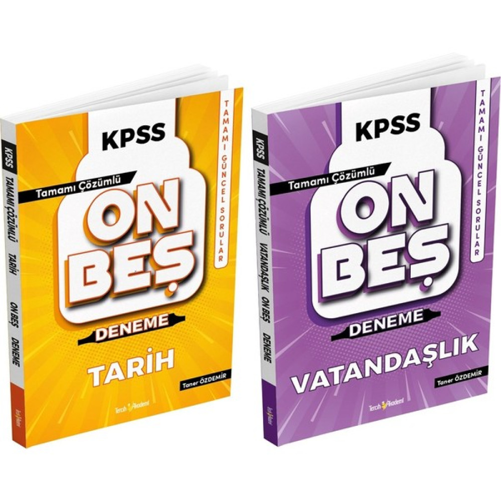 Tercih Akademi Kpss Onbeş Deneme Tarih, Vatandaşlık Tamamı Çözümlü Set KPSS Fiyatı