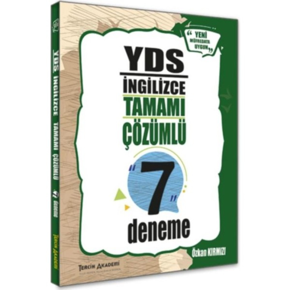 Tercih Akademi Yds İngilizce Tamamı Çözümlü 7 Deneme - Özkan Kırmızı YDS Fiyatı