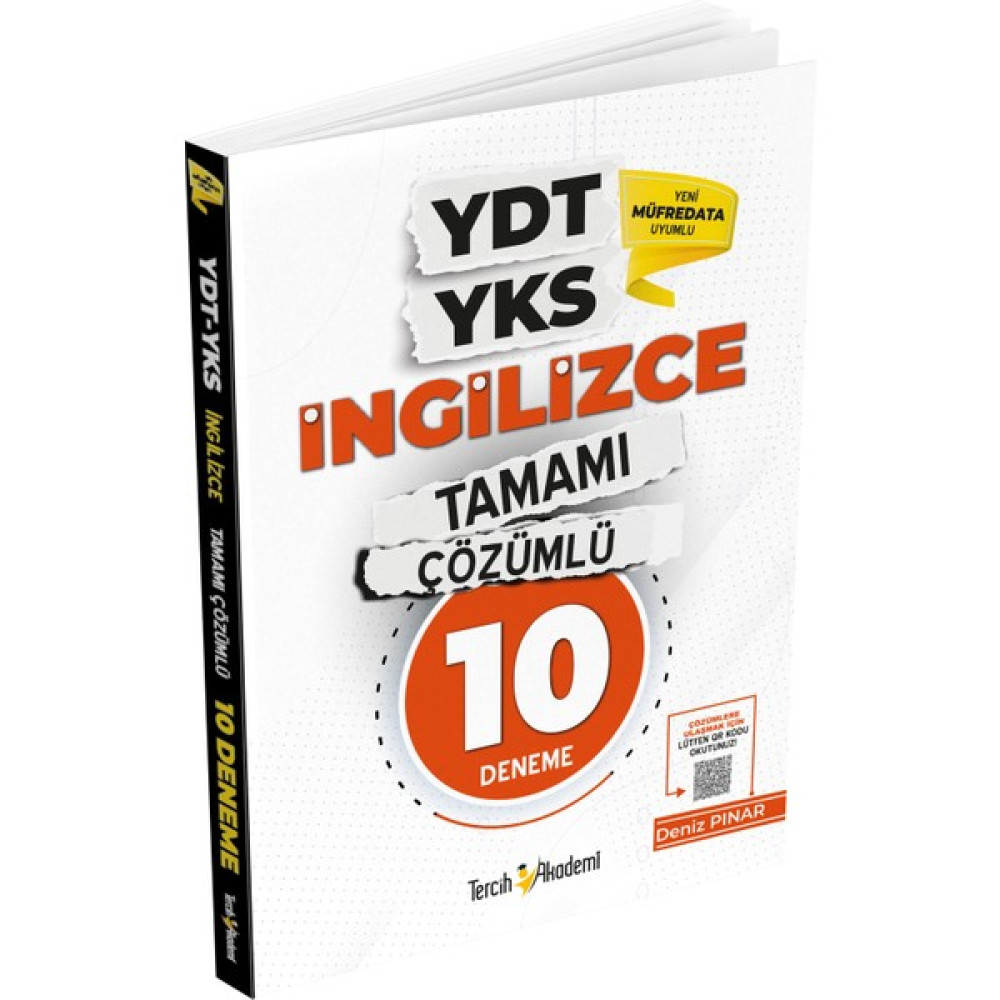 Tercih Akademi YDT YKS İngilizce Tamamı Çözümlü 10 Deneme KPSS Fiyatı