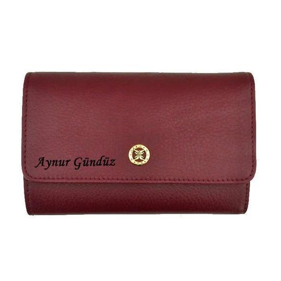 Tergan S1CB00005730 Bordo Hakiki Deri Kadın Cüzdanı