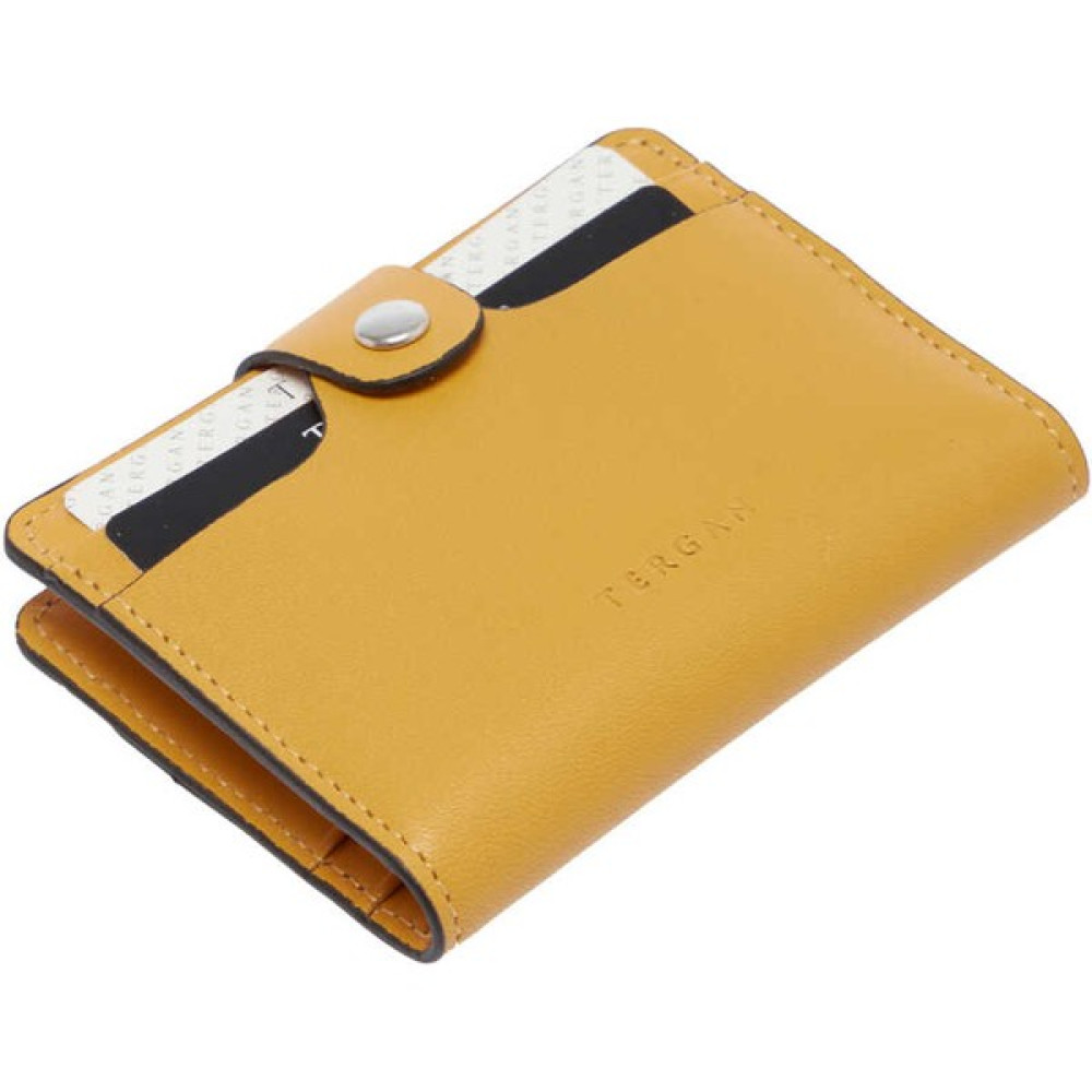 Tergan Sarı Deri Unisex Kredi Kartlık - S1KK00001653-H5G Erkek Kartlık Fiyatı