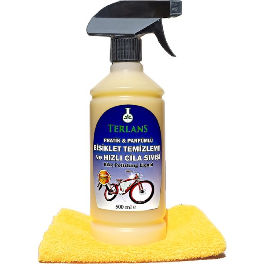 Terlans Bisiklet Hızlı Cila Temizlik ve Boya Koruma Parfümlü 500 ml + Mikrofiber Bez Bisiklet Aksesuarları Fiyatı