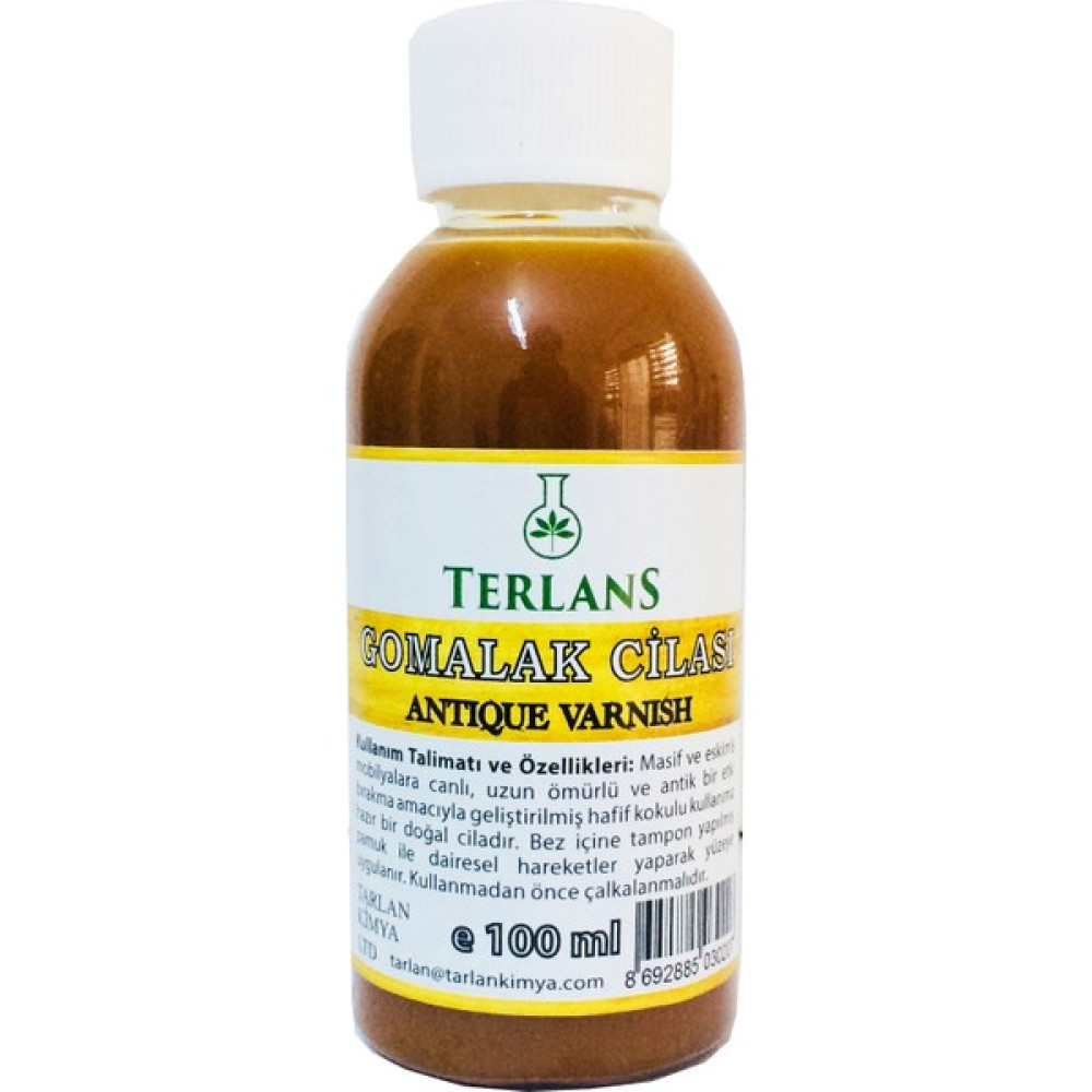 Terlans Doğal Ahşap Cilası Gomalak 100ml Antik Vernik - Shellac Sanatsal Malzemeler Fiyatı