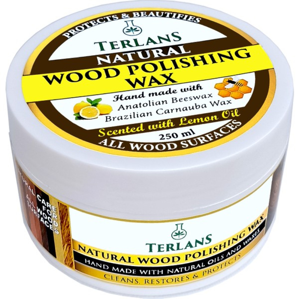 Terlans Doğal Ahşap Koruyucu Parlatıcı Vaks, 250 ml Üstün Koruma + Mikrofiber Bez Natural Wood Polishing Wax Sanatsal Malzemeler Fiyatı