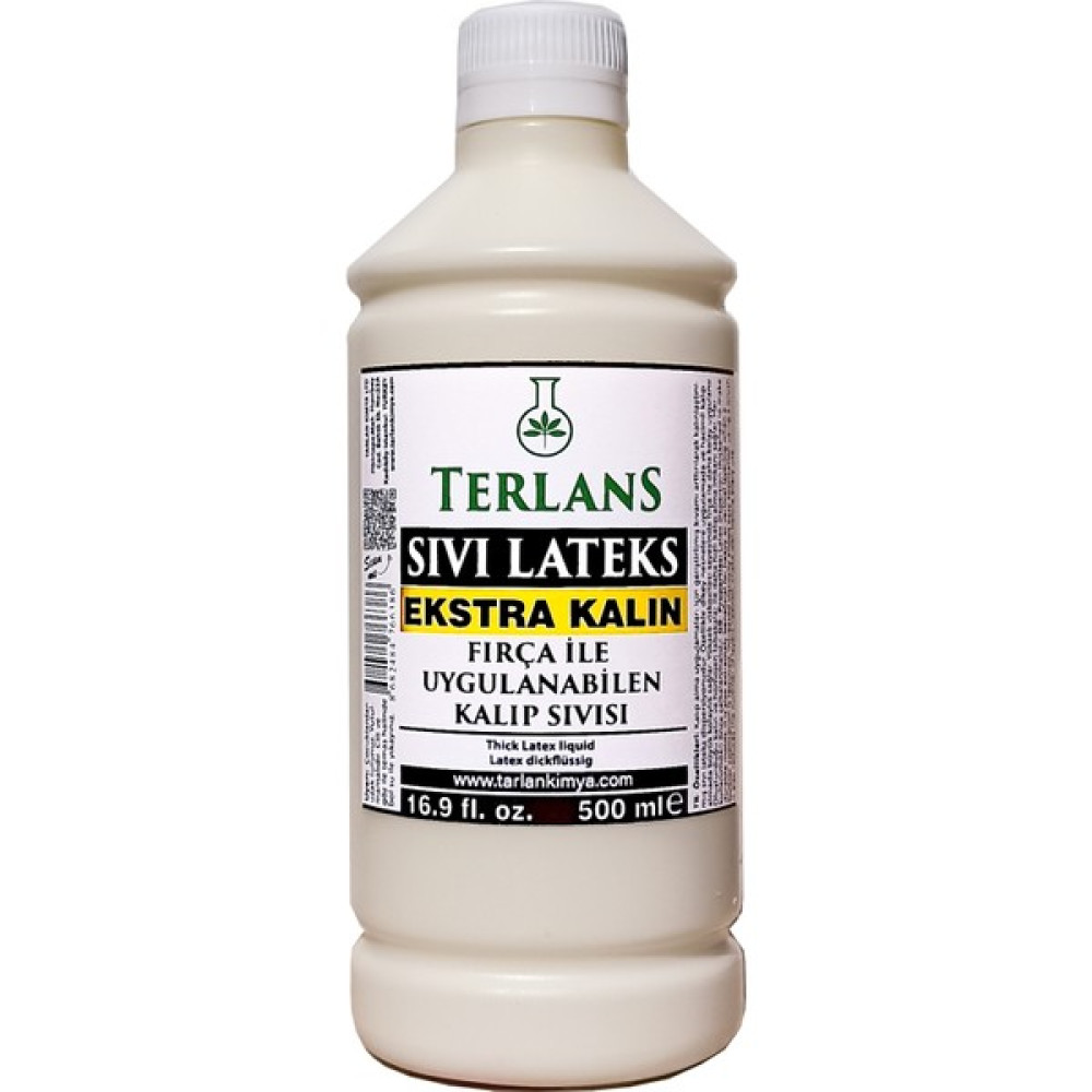 Terlans Ekstra Kalın Sıvı Lateks 500 ml Fırça ile Sürülebilir Kalıp Sıvısı Thick Liquid Latex Sanatsal Malzemeler Fiyatı