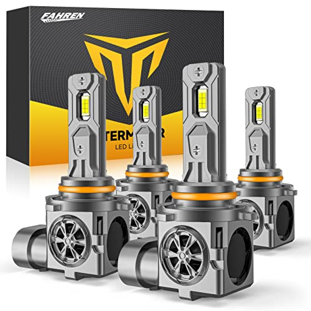 Termitor 9005/HB3 9006/HB4 LED Bulbs Combo, 800% Super Bright, 1:1 Mini Halogen Size, 10-Year Extended Lifespan with Cooling Fan, 6500K White Canbus Ready Fog Light, Plug-N-Play, Pack of 4 Headlight Bulb Fiyatı