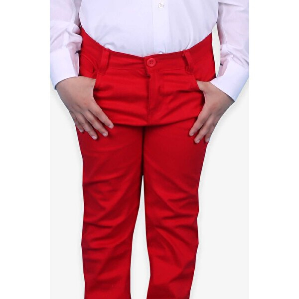 Terry Erkek Çocuk Gabardin Pantolon Kırmızı (5-14 Yaş) Erkek Çocuk Pantolon Fiyatı