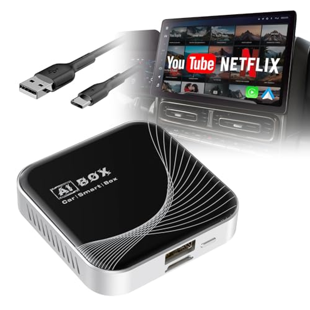 TERUNSOUl 3.0 Magic Box Built in YouTube Netflix, Wireless Carplay Adapter for Wired CarPlay to Wireless Support YouTube Netflix Tiktok Video Play,Easy Plug and Play Car Power Inverter-Converter Fiyatı