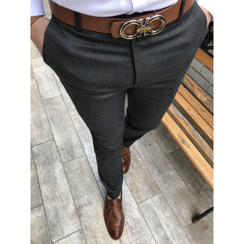 Terzi Adem İtalyan Kesim Slim Fit Antrasit Kumaş Pantolon T3485 Erkek Pantolon Fiyatı