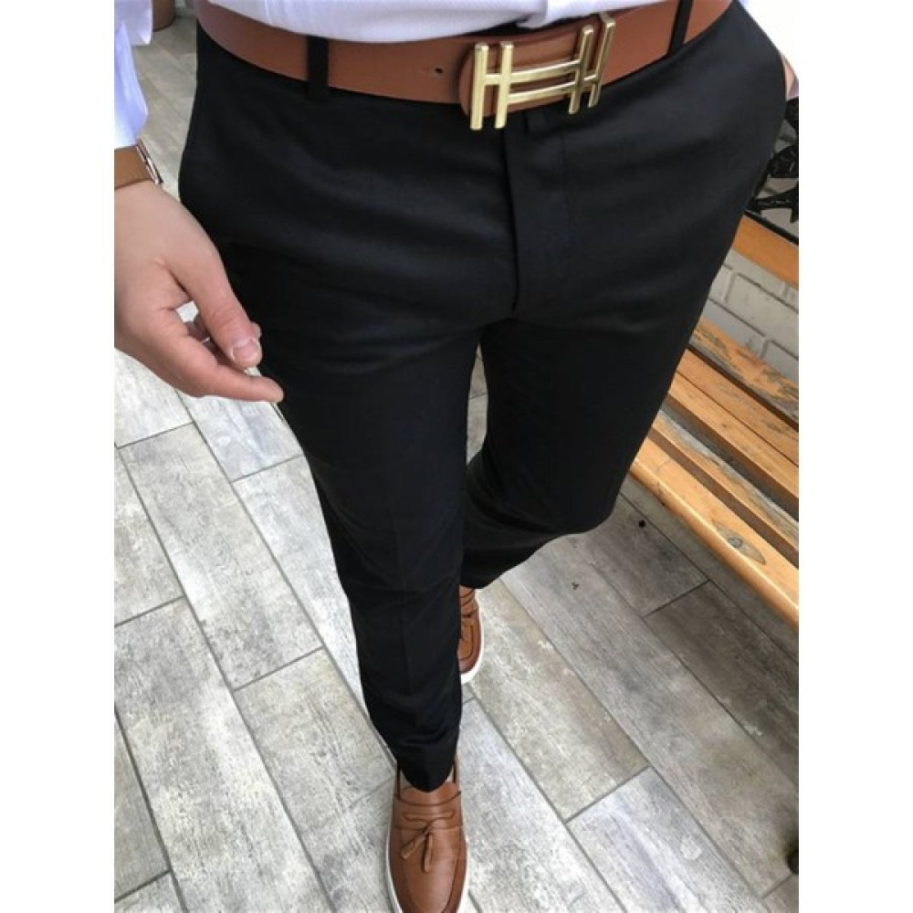 Terzi Adem İtalyan Kesim Slim Fit Mevsimlik Erkek Siyah Kumaş Pantolon T3604 Erkek Pantolon Fiyatı