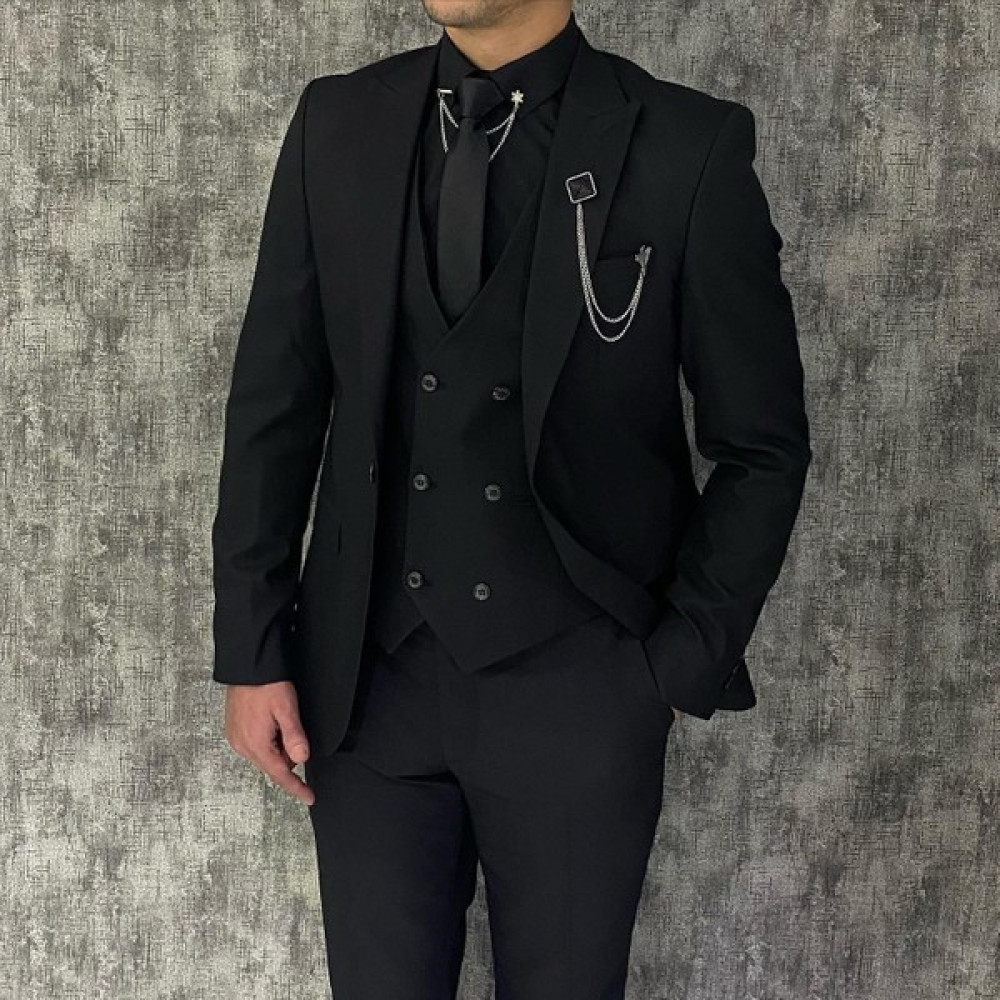 Terzi Ayhan Terziayhan Full Set Siyah Slimfit Takım Elbise Erkek Takım Elbise Fiyatı