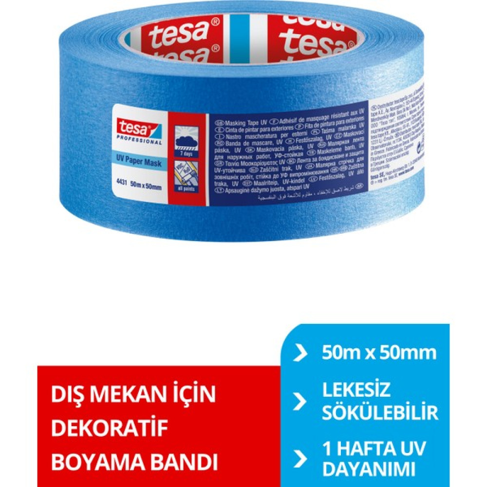 Tesa Dış Mekan Maskeleme Bandı, 50M:50MM Boyalar & Boyacı Aletleri Fiyatı