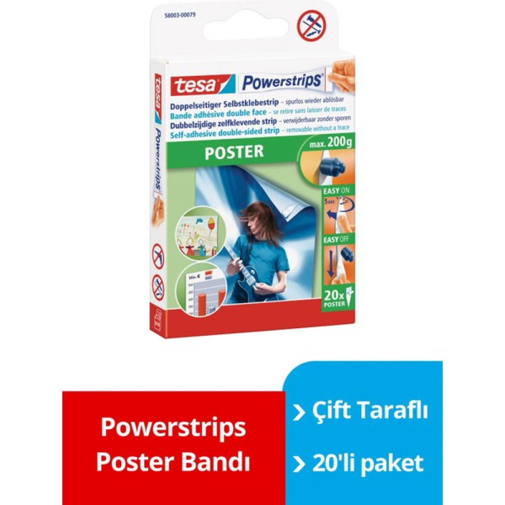 Tesa Tesa® Powerstrips Poster Bandı Oto Boyaları Fiyatı