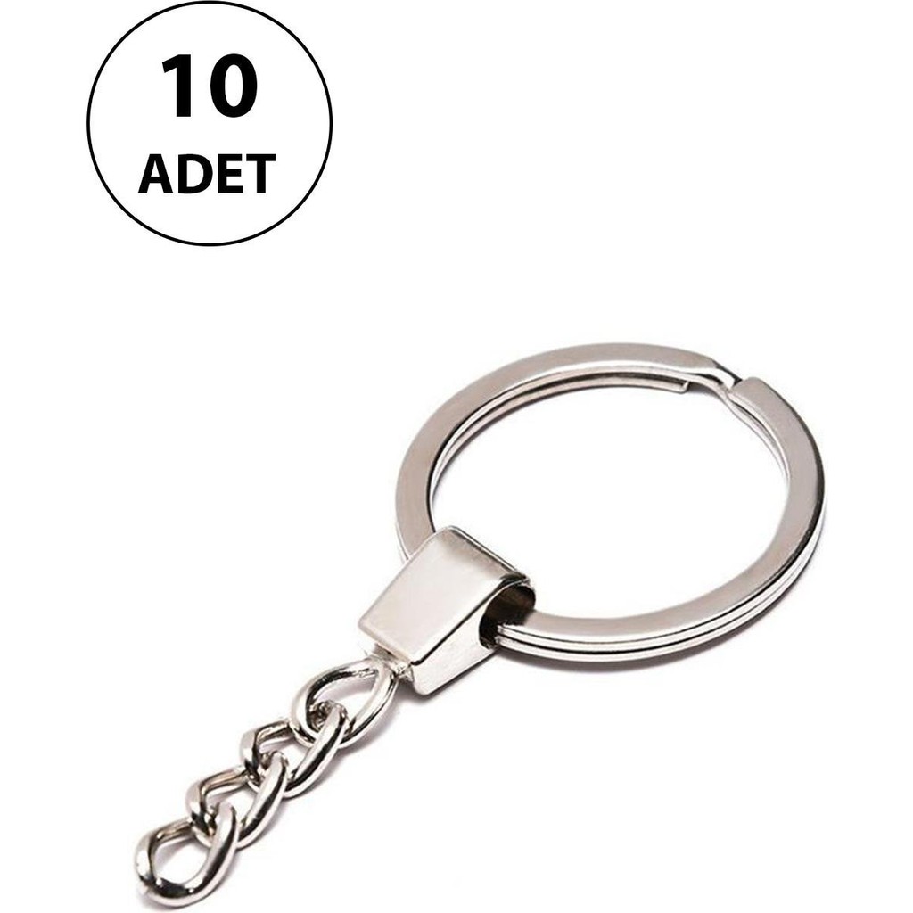 Tesbihkenti 10 Adet Çelik Anahtarlık Halkası - Renkli Anahtarlık Fiyatı