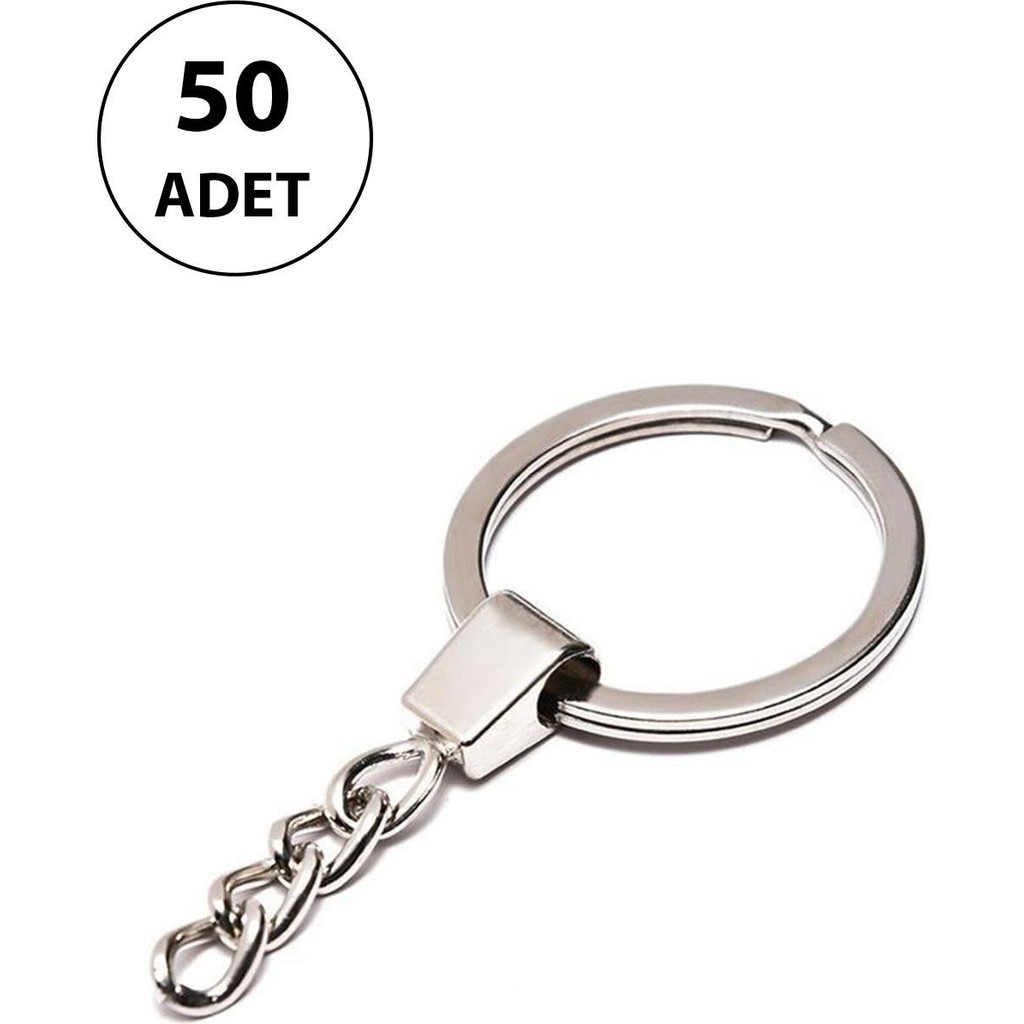Tesbihkenti 50 Adet Çelik Anahtarlık Halkası - Renkli Diğer Fiyatı