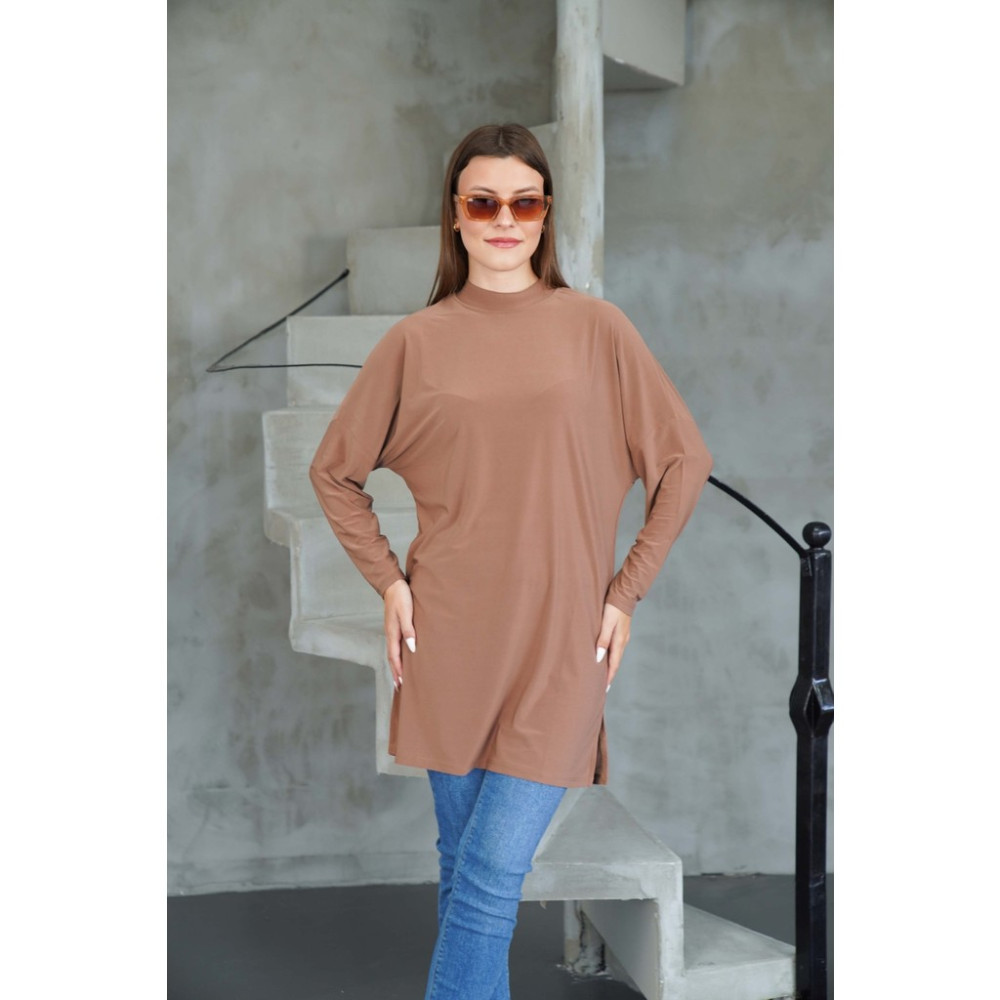 Tesettür Extra Uzun Tunik -Tarçın Tunik Fiyatı
