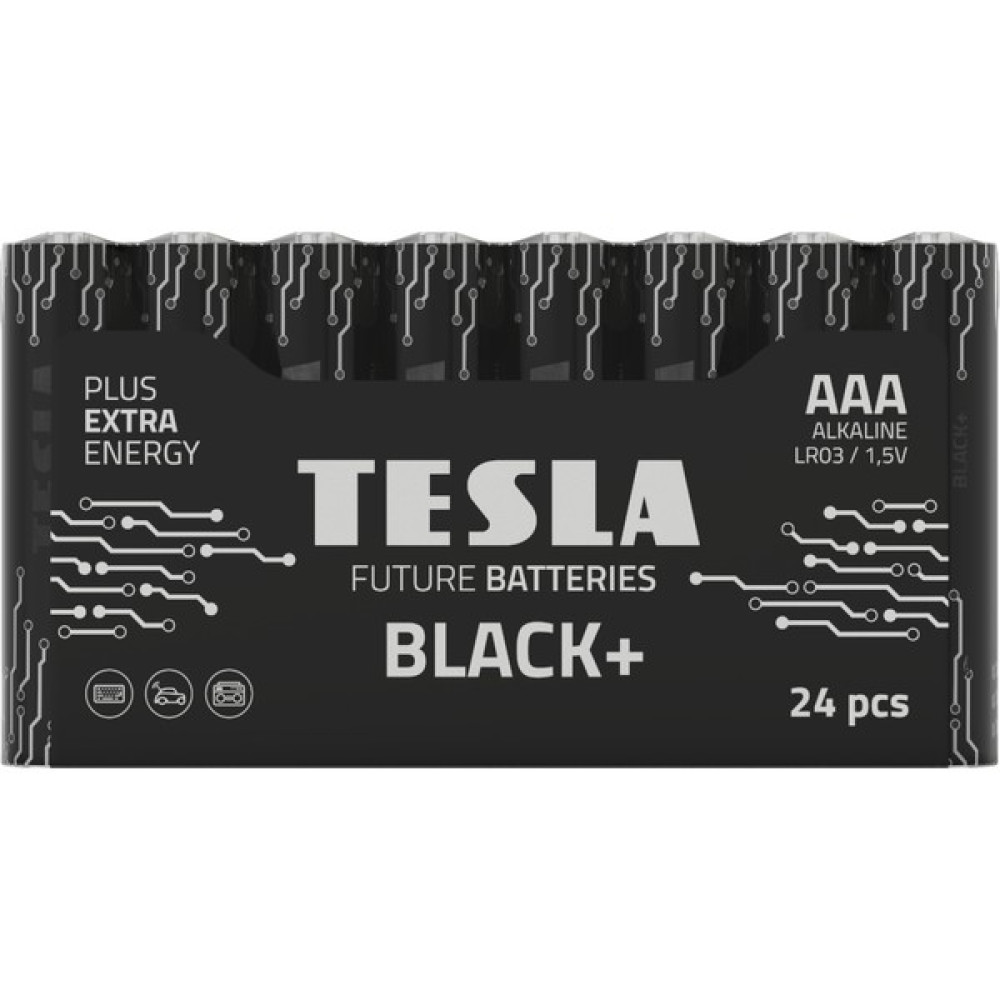 Tesla Black+ Serisi Aaa Alkalin Pil (İnce Kalem Pil) Geleceğin Pilleri - 24'lü Kalem & Yazı Gereçleri Fiyatı
