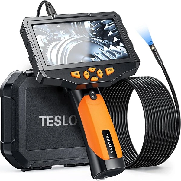 Teslong Çift Lensli Endoskop Muayene Kamerası - 5" IPS Ekran - 5M Kablo Mikroskop Fiyatı