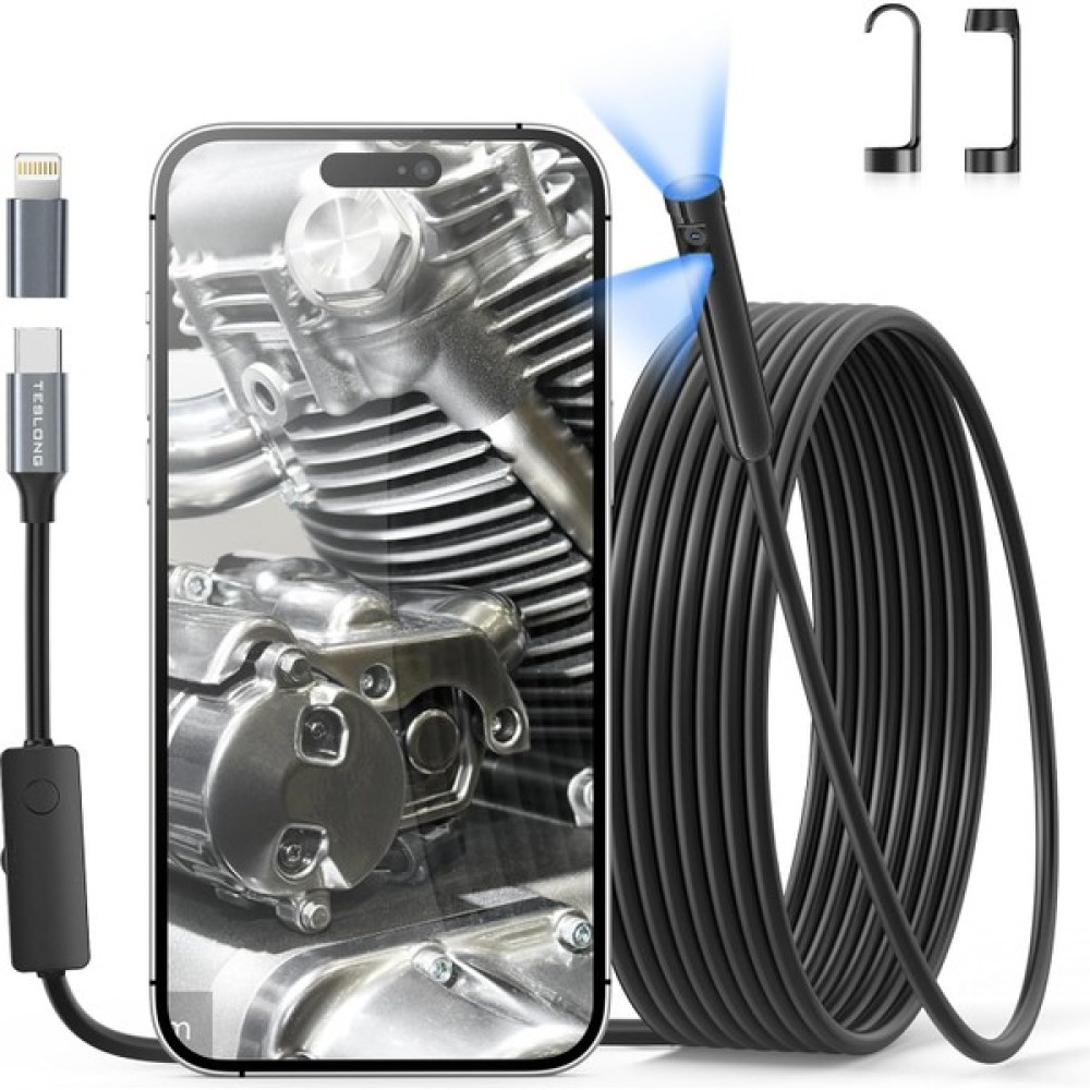 Teslong Usb-C Çift Lensli Muayene Kamerası - 8+1 LED Işıklı - 3m Kablo - 8 mm Oto Boyaları Fiyatı