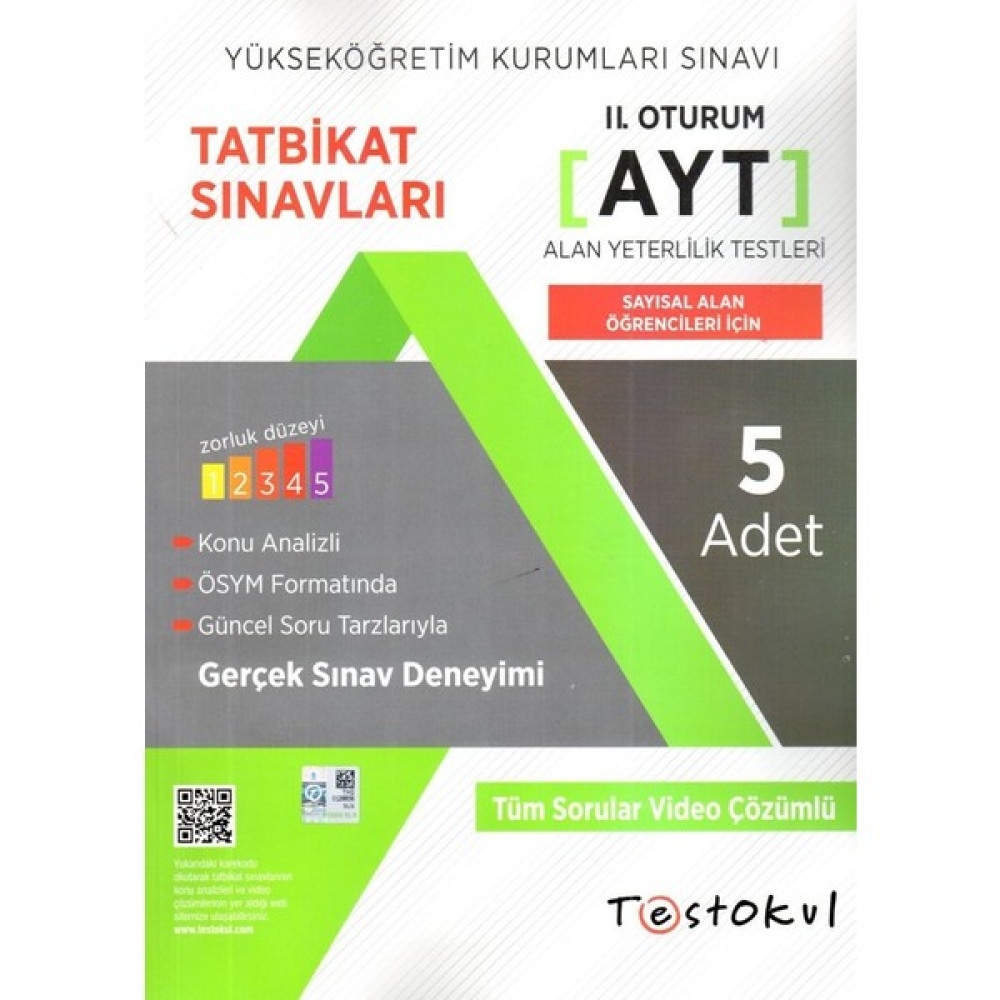 Test Okul Yayınları AYT Sayısal Alan Öğrencileri Için Tatbikat Sınavları Ders Sınav Kitapları Fiyatı