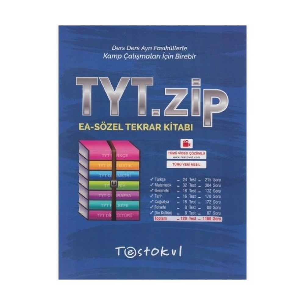 Testokul TYT Zip Eşit Ağırlık Sözel Tekrar Kitabı Temel Yeterlilik Testi (TYT) Fiyatı