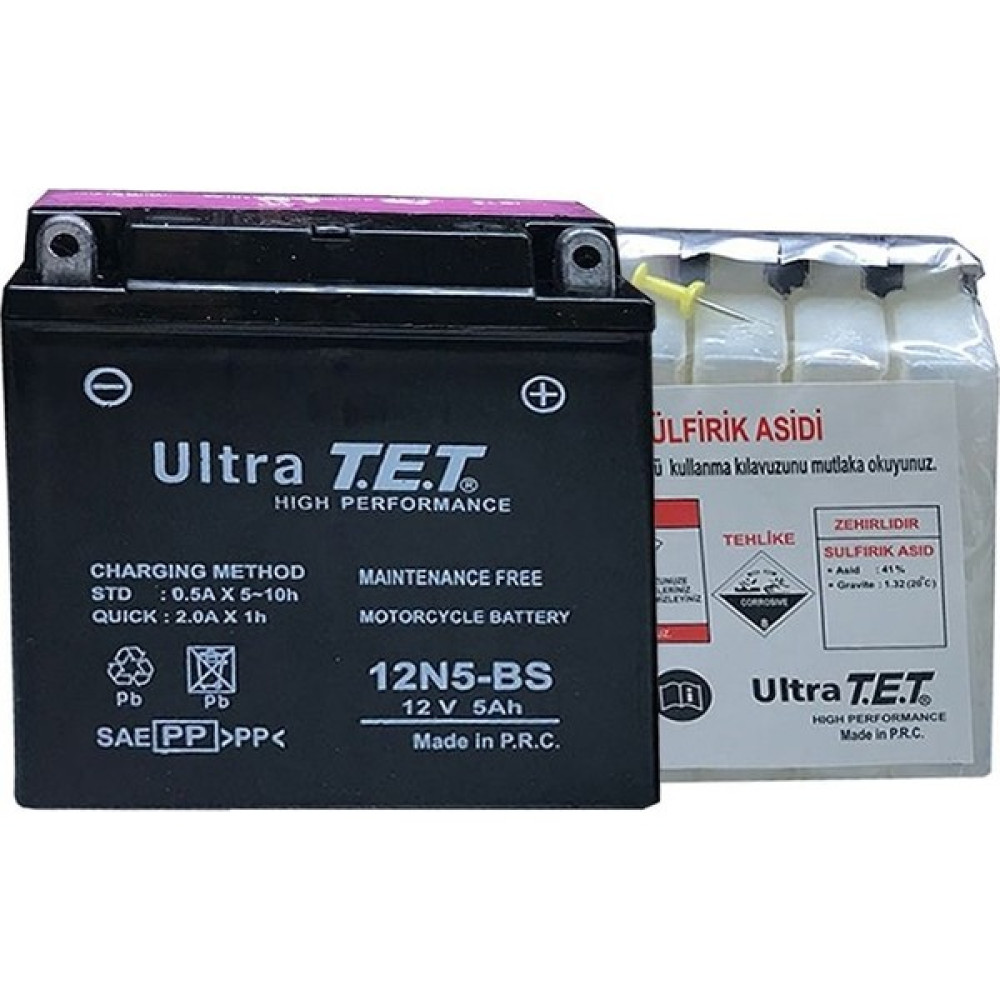 Tet 12V 5A Ultra T.e.t Sulu Dik Motosiklet Aküsü Oto Boyaları Fiyatı