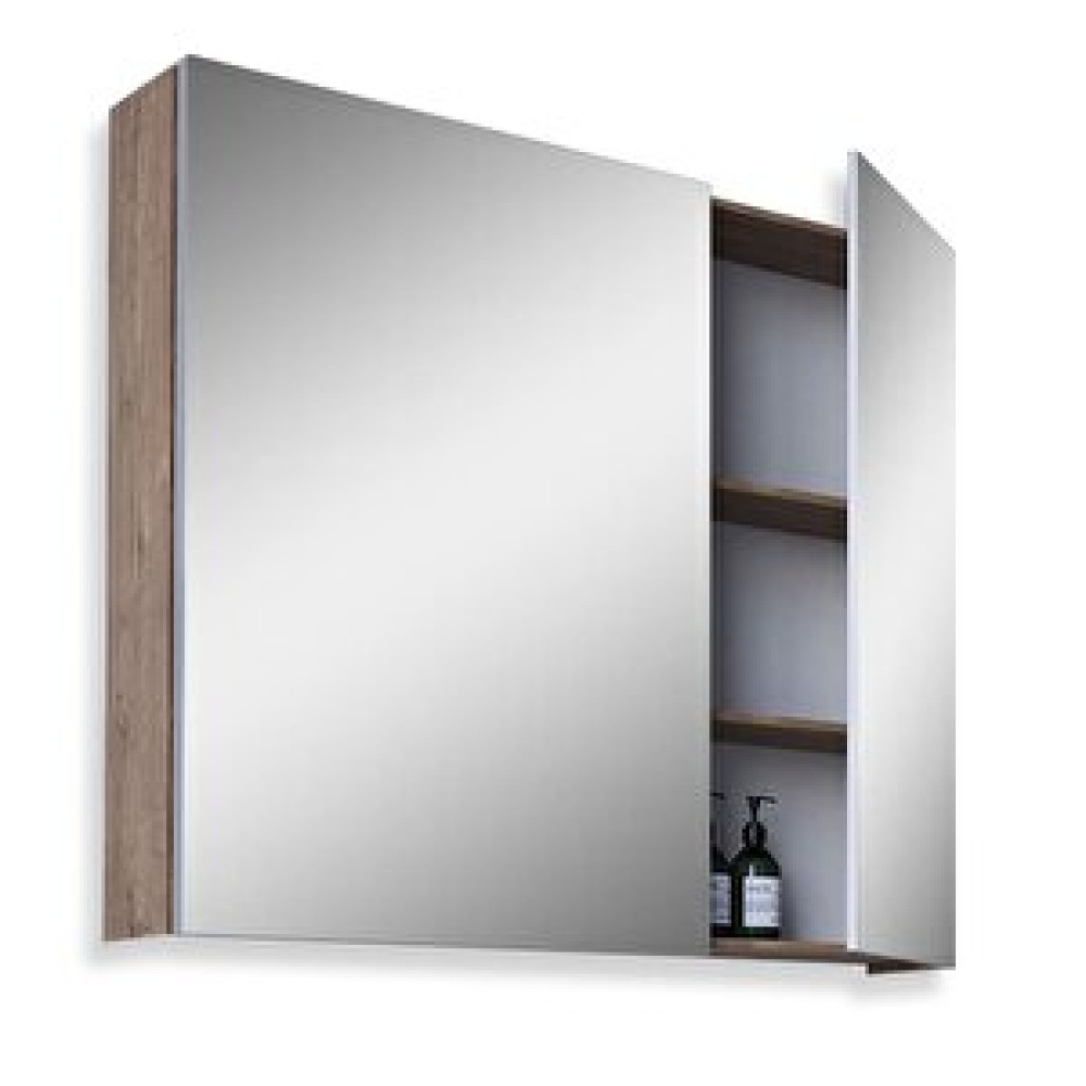 Teta Home Madrid 80cm Mdf Banyo Aynalı Üst Dolap Kafkas Meşe Banyo Dolabı / Mobilyası Fiyatı