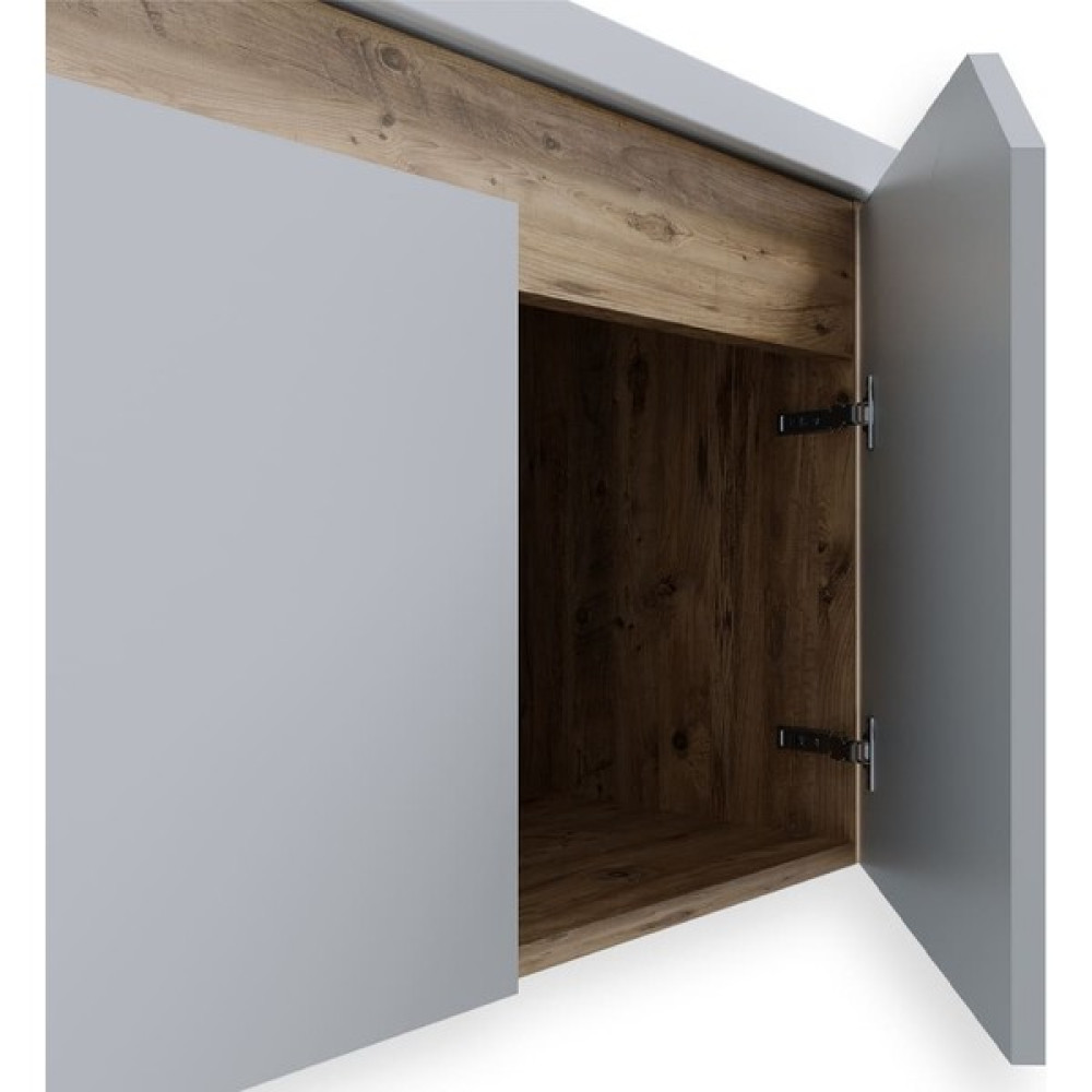 Teta Home Napoli 80 cm Mdf Banyo Dolabı Seti - Atlantik Çam - Beyaz Banyo Dolabı / Mobilyası Fiyatı
