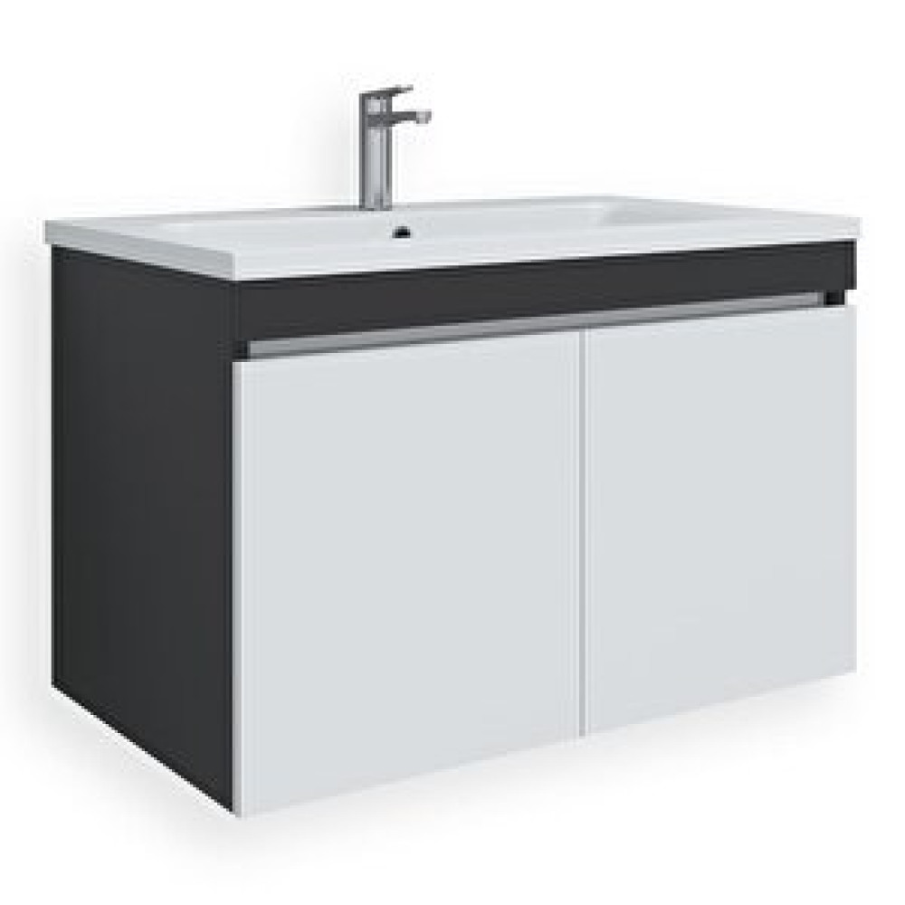 Teta Home Tokyo 65 Cm Mdf Banyo Lavabolu Alt Dolap Antrasit Beyaz Banyo Dolabı / Mobilyası Fiyatı