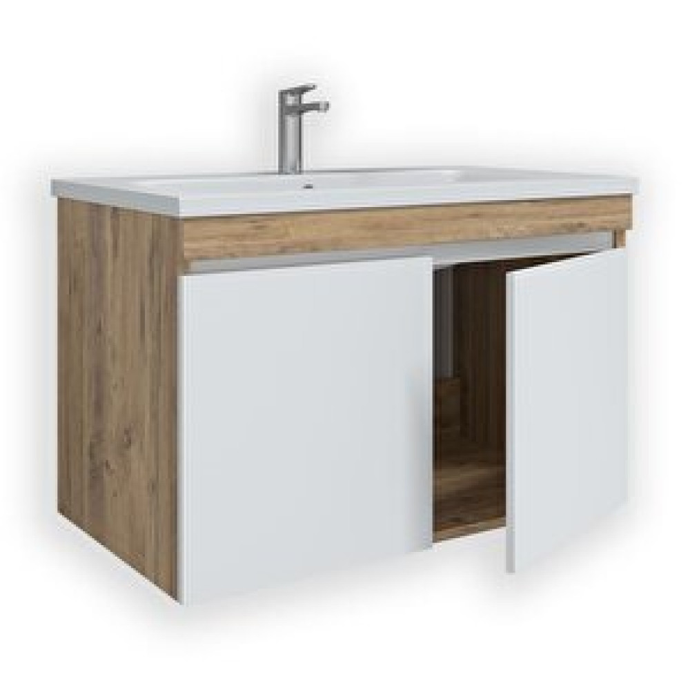 Teta Home Tokyo 65 Cm Mdf Banyo Lavabolu Alt Dolap Beyaz - Meşe Banyo Dolabı / Mobilyası Fiyatı