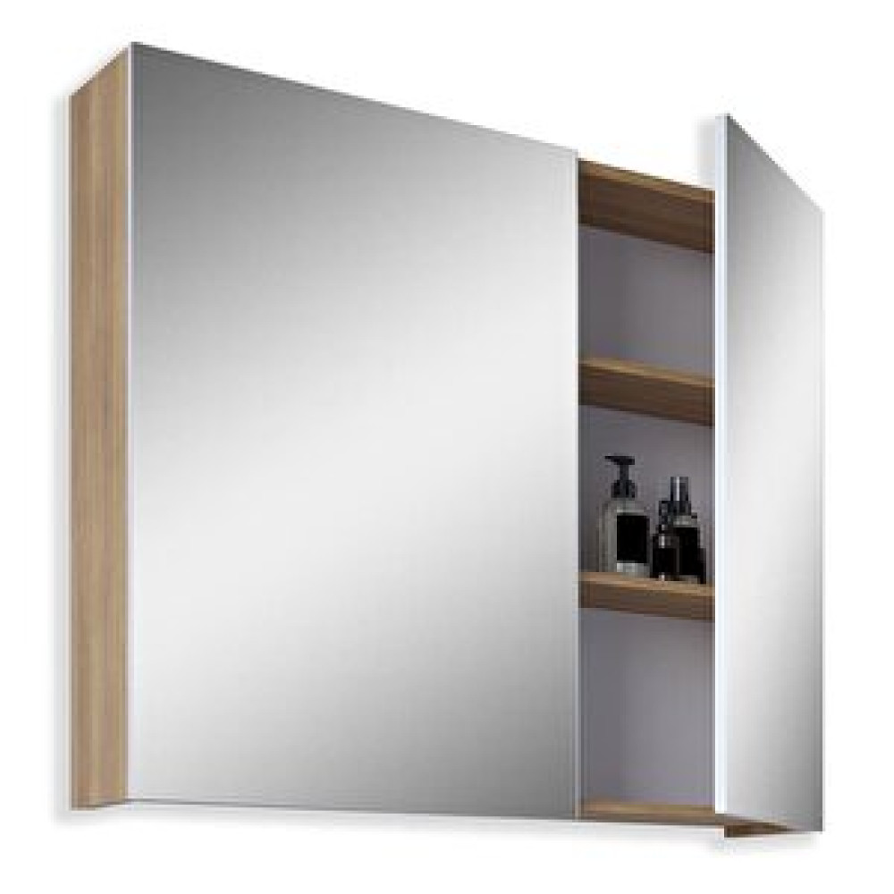 Teta Home Tokyo 65cm Mdf Banyo Üst Aynalı Dolap Teak-Beyaz Banyo Dolabı / Mobilyası Fiyatı