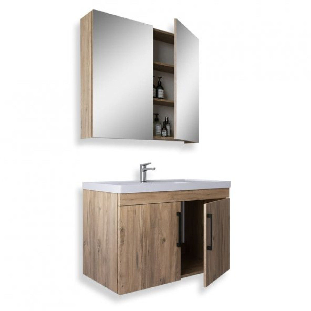 Teta Home Yalova 65 Cm Mdf Banyo Dolabi Seti Atlantik Cam Banyo Dolabı / Mobilyası Fiyatı