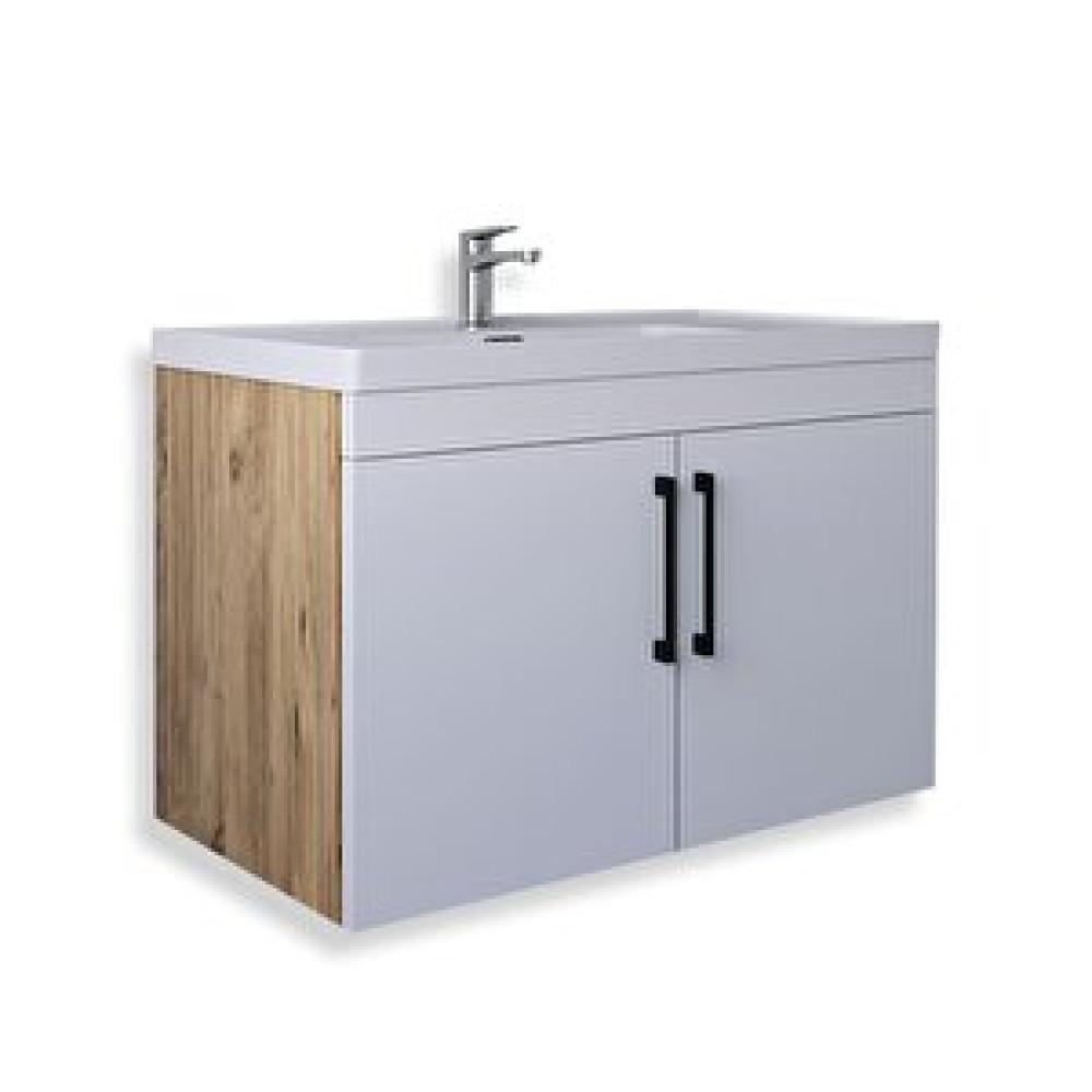 Teta Home Yalova 80 Cm Mdf Banyo Lavabolu Alt Dolap Beyaz - Meşe Banyo Dolabı / Mobilyası Fiyatı