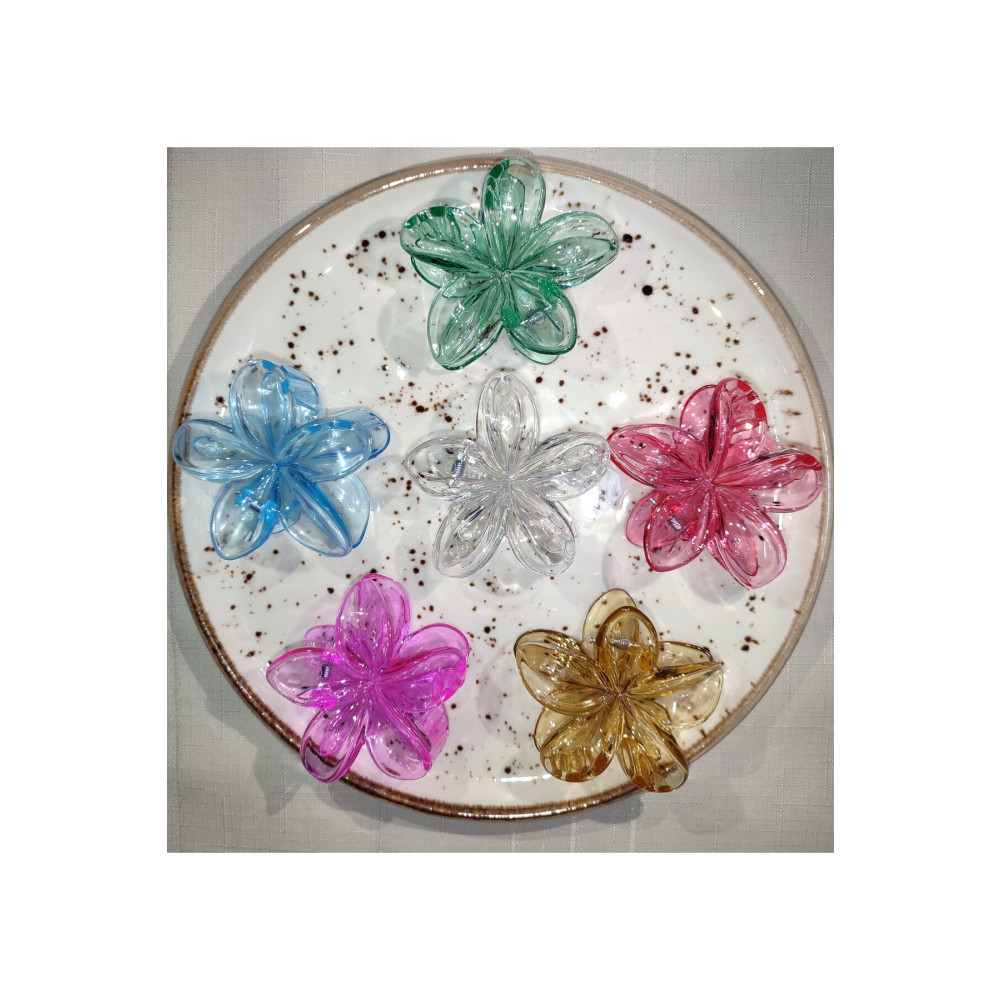 TETHOME Kadın Büyük Boy 6Lı (8cm) Renkli Lotus Toka Seti Toka, Taç & Saç Bandı Fiyatı