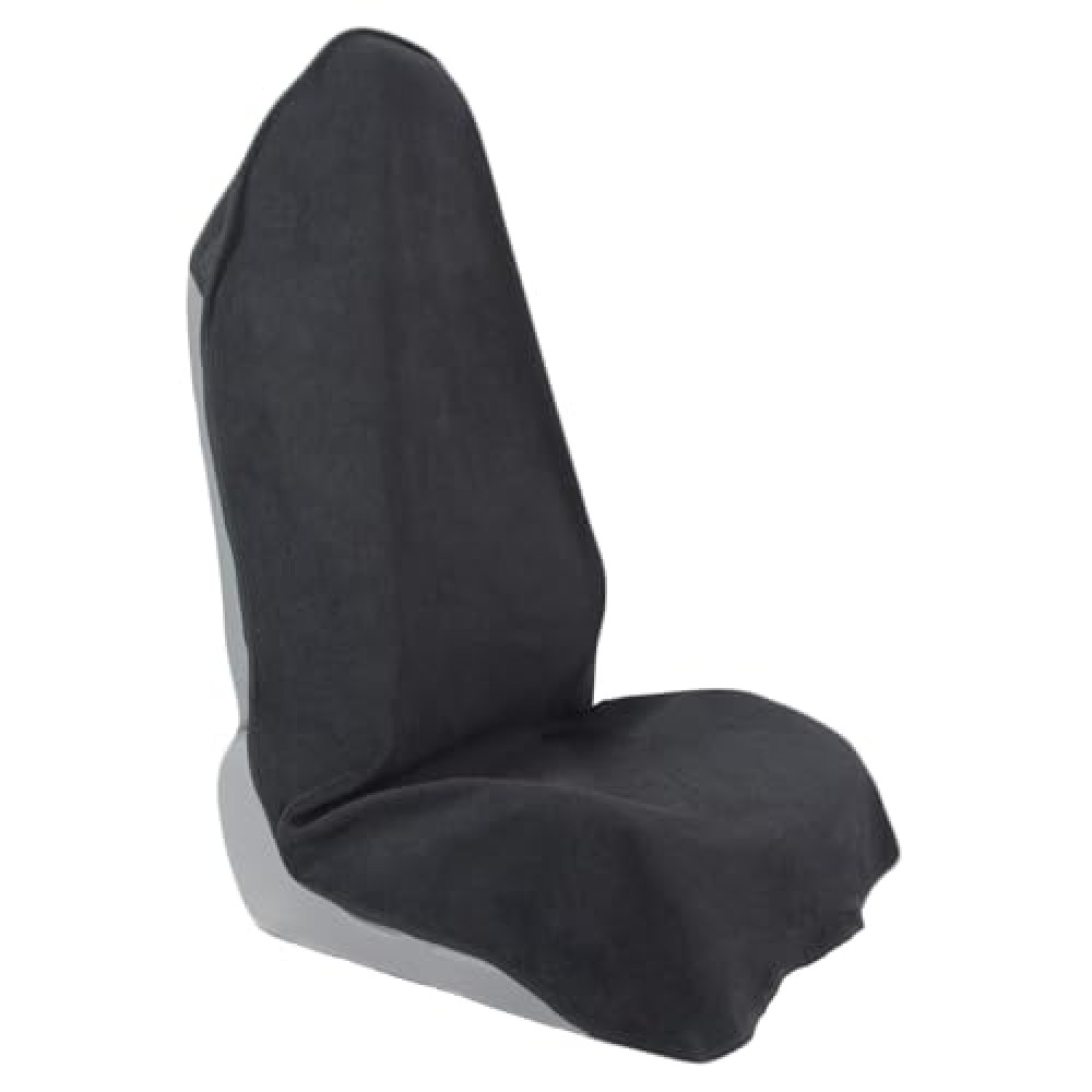 Teuaktty Car Seat Covers Universal Car Protective Front Seat Covers Washable Non-Slip Seat Protectors for Gym Workouts,Waterproof and Sweatproof Towel Seat Covers for Cars,Trucks, Jeeps (Black)