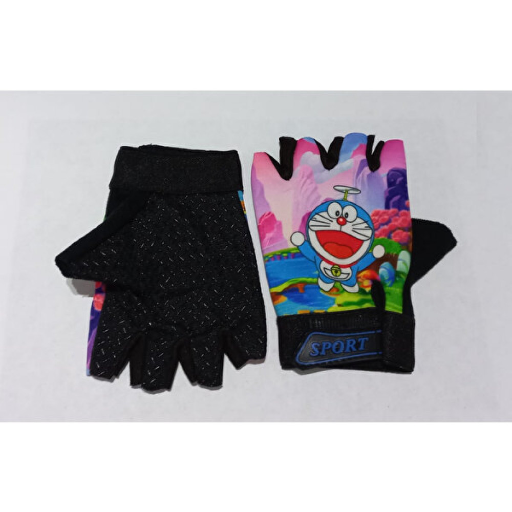 Tex Xbyc HJ-1509  Kız Çocuk Eldiveni - Doraemon - Pembe Mavi Bisiklet Aksesuarları Fiyatı
