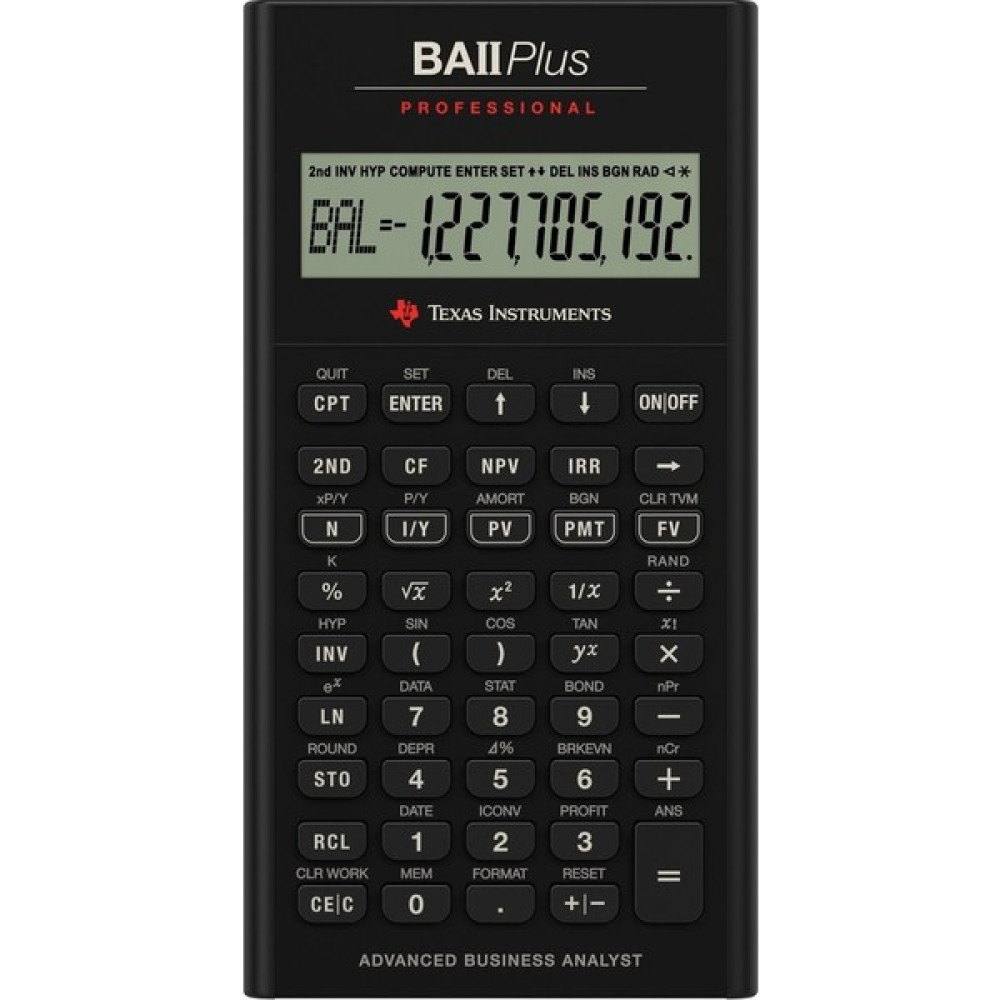 Texas Instruments Ba Iı Plus Professional Finansal Hesap Makinesi - BA II Plus Professional - Siyah Hesap Makinesi Fiyatı