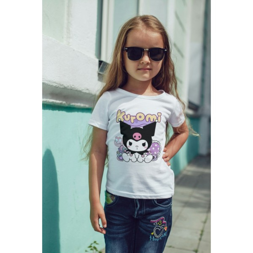 Texclusive Kuromi Çocuk Tişört Beyaz Kız Çocuk Tshirt Kız Çocuk T-shirt Fiyatı