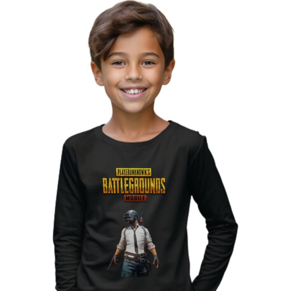 Texclusive Pubg Mobile Tshirt Uzun Kol Çocuk Tişört Siyah Erkek Çocuk T-shirt Fiyatı