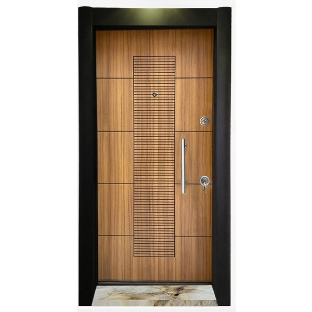 Tezdoor Çelik Kapı, Tırnaklı Çelik Kapı, Daire Kapısı, Ahşap Desenli Çelik Kapı Sol Açılım Oto, Bahçe, Yapı Market Fiyatı