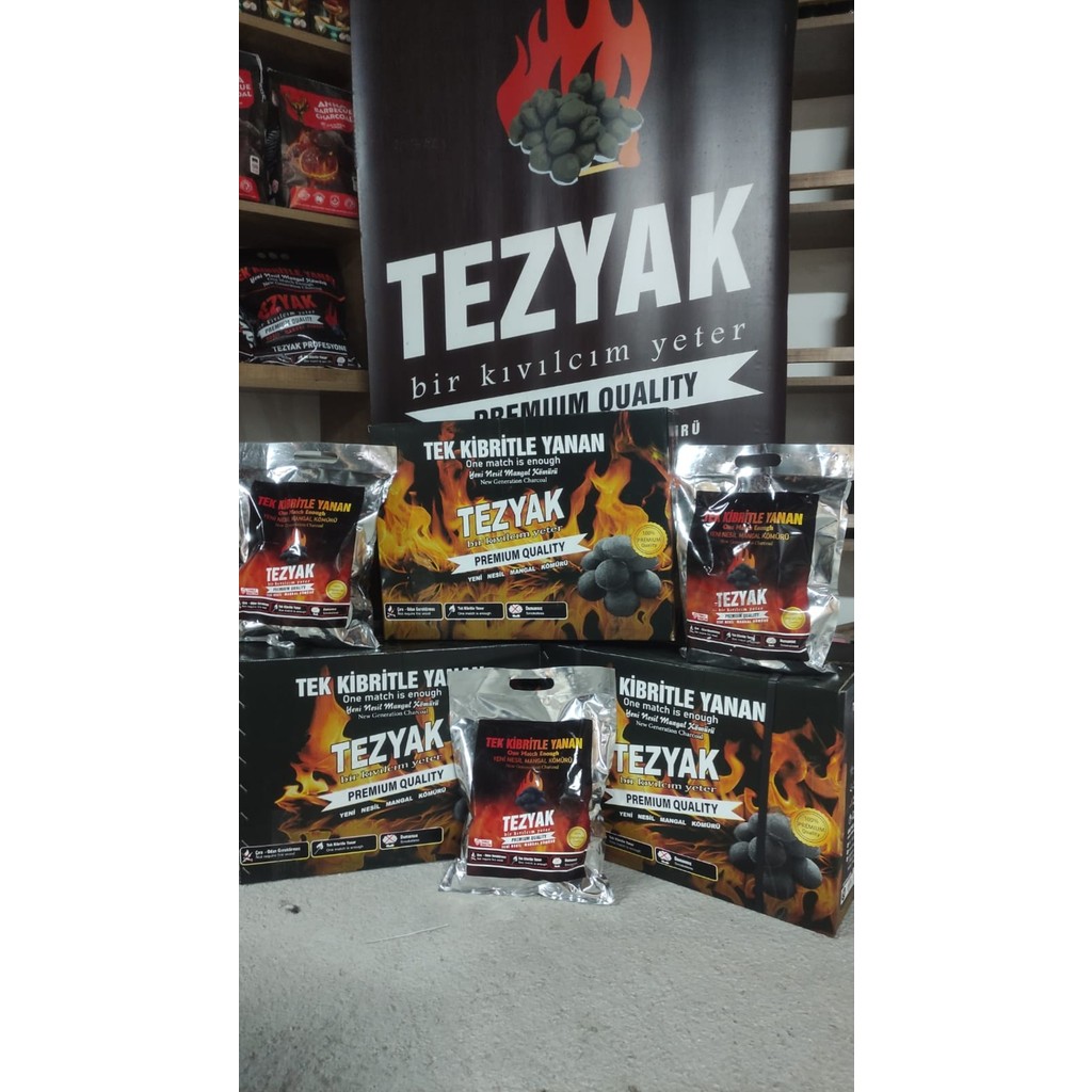 Tezyak Klasik Tek Kibritle Yanan Yeni Nesil Mangal Kömürü (2 Kg x10 =20 Kg) - Siyah - 10 Adet Diğer Fiyatı