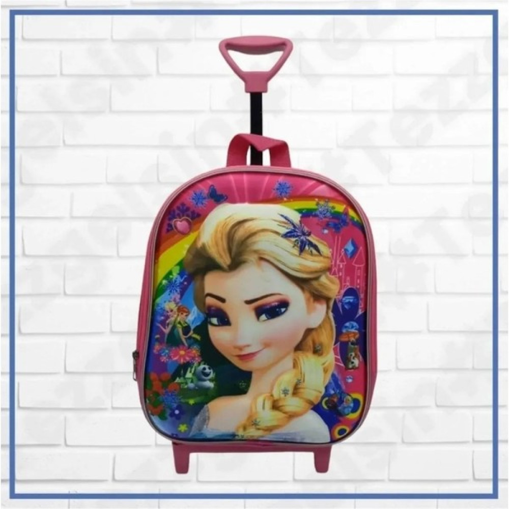 Tezzgelsin Kız Çocuk Frozen Elsa Kardeşler Kreş Anaokulu 3D Eva Kabartmalı Çekçekli Okul Çantası Sırt Çantası Unisex Sırt Çantası Fiyatı
