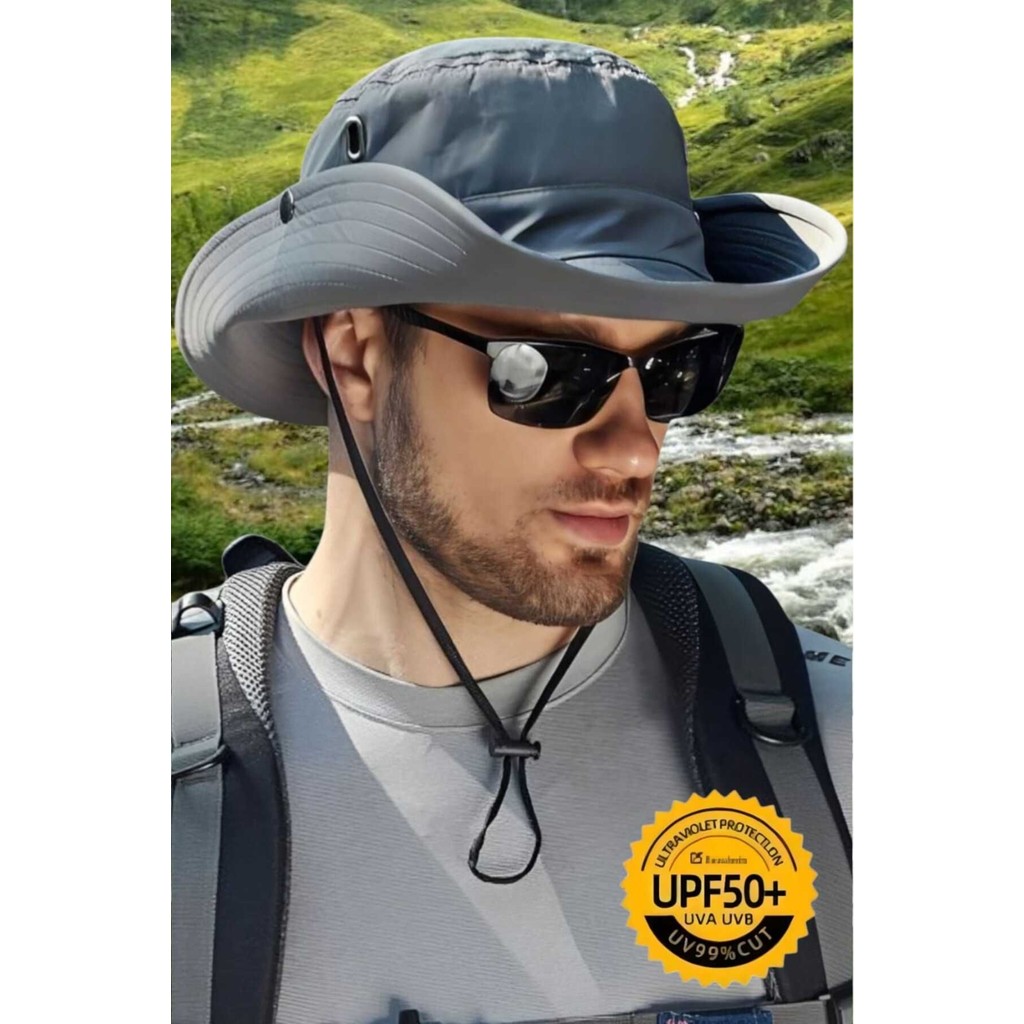 Tezzgelsin Unisex Uv Korumalı Geniş Kenarlı Katlanabilir Safari Outdoor Boonie Yürüyüş ve Plaj Şapkası Erkek Şapkası Fiyatı