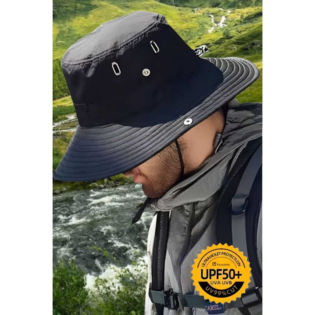 Tezzgelsin Uv Korumalı Geniş Kenarlı Katlanabilir Safari Outdoor Boonie Yürüyüş ve Plaj Şapkası Erkek Şapkası Fiyatı
