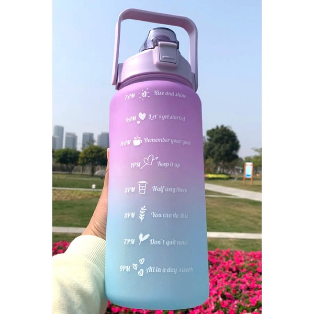 TFP Home Motivasyonel 2li Su Matarası Suluk 2 Lt ve 900 ml Yavrulu Spor Salonu Su Şişesi Sticker Hediyeli Matara Fiyatı