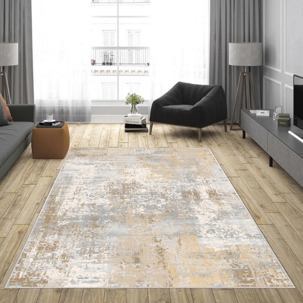 Thalia Home Djt Kaymaz Taban Yıkanabilir Mutfak Halısı Salon Halısı Yolluk - 160 x 230 cm - Bej - Gri Salon Halısı Fiyatı