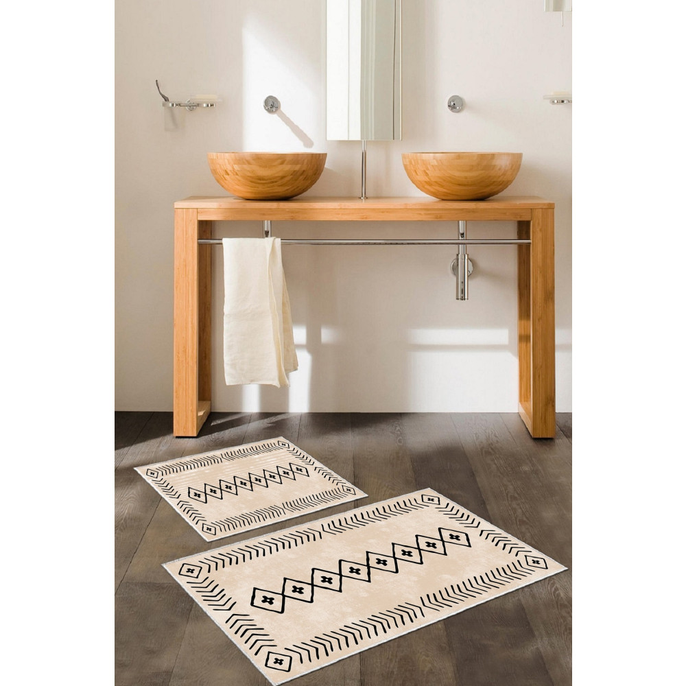 Thalia Home Kaymaz Taban Yıkanabilir 2 Li 60x100 - 50x60 Banyo Halısı Paspas Klozet Takımı Banyo Tekstili Fiyatı