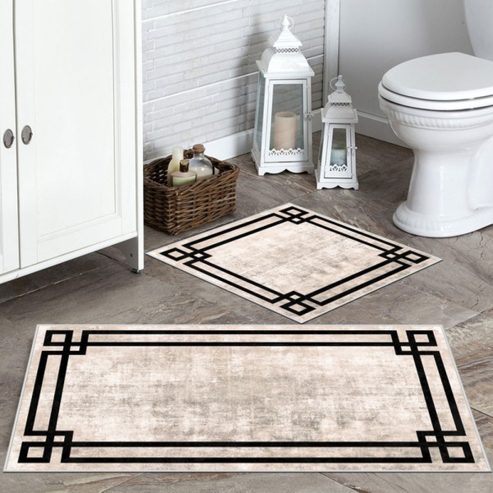 Thalia Home Kaymaz Taban Yıkanabilir 2'li 60 x 100 cm - 50 x 60 cm Banyo Halısı Klozet Takımı Klozet Takımı Fiyatı